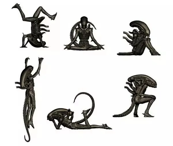 

NEW hot 6pcs/set 4-7cm Alien In daily life action figure toys collection Christmas gift doll