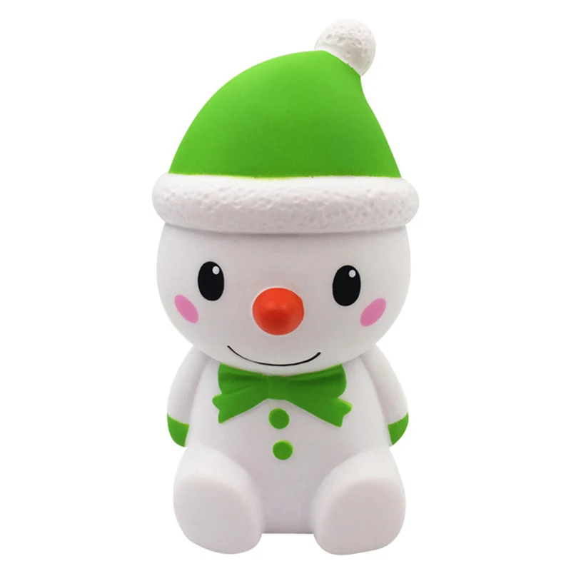Squishy Slow Rising Christmas Bowknot Snowman kawaii Squishy Jumbo Squeeze Charms Stress Relief Toy Phone Strap kid Juguetes