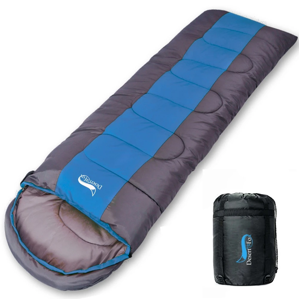 4 Season Envelope Sleeping Bag Camping Hiking Outdoor Suit Case Waterproof