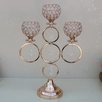 

European Style Metal Five Rings Candle Holder