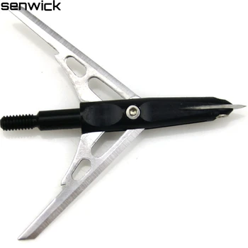 

one/3pcs /6pcs Black arrowheads 125gn Hunting arrow head arrws for Crossbow and Compound Bow Archery Hunting