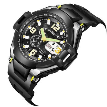 

Digital Watch Erkek Kol Saati Montre Homme Electronic Watch Sports Fashion Multi Function LED Watch Two Time Creative Watch