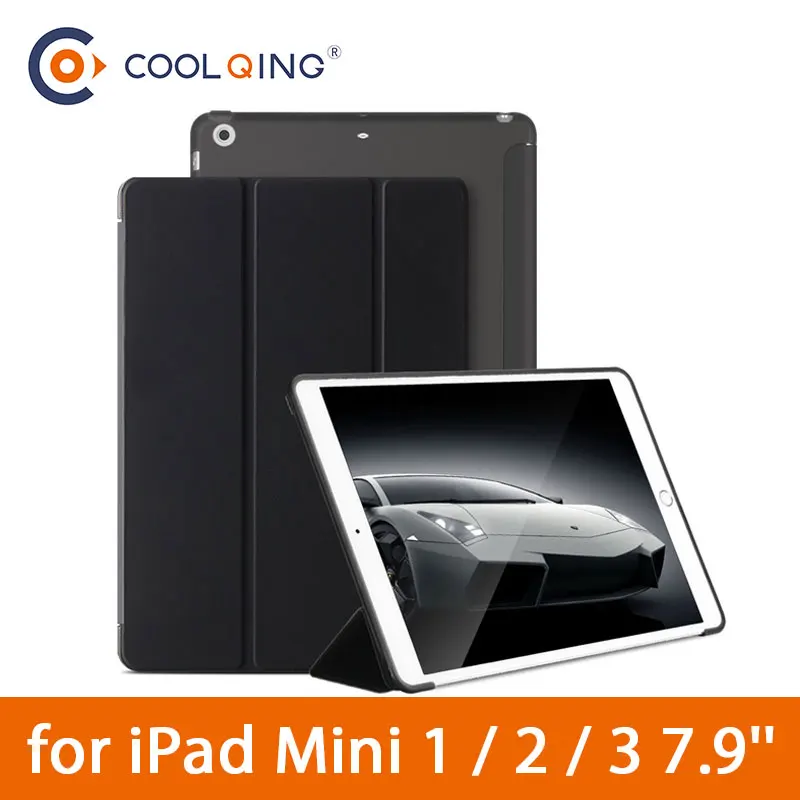 

Tri-folded Soft Tablets Case For iPad Mini 1/2/3 7.9 Smart Tablet Case TPU+PU Soft Protective Cover 7.9'' Case For iPad Mini 123
