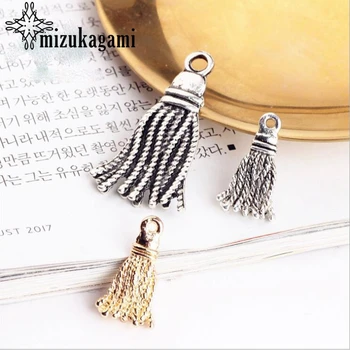 

Zinc Alloy Golden Tassels Flowing Charms 10pcs/lot For DIY Fashion Tassel Drop Earrings Jewelry Making Accessories