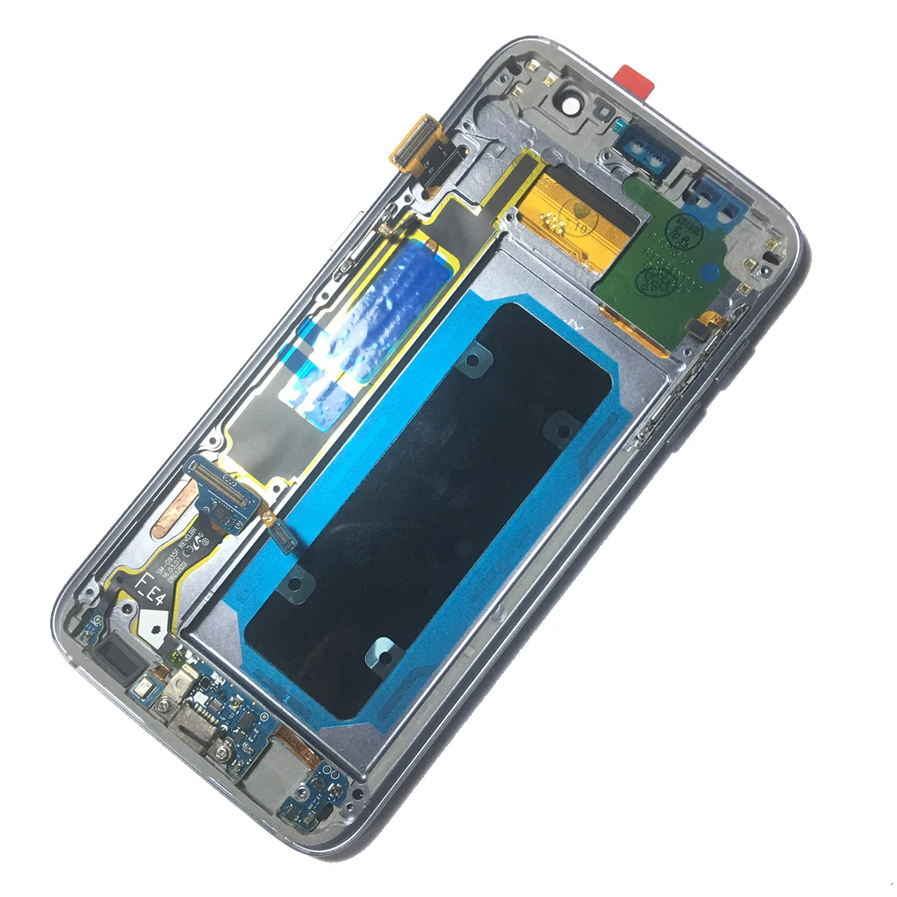 5,5 ''Супер AMOLED lcd для SAMSUNG Galaxy S7 Edge G935 G935F сенсорный экран дигитайзер дисплей с рамкой для S7 Edge