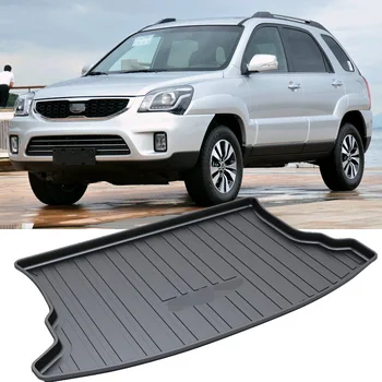 

1pcs for Kia Sportage 2007-2013 Black Non-Slip Waterproof Rubber 3D Trunk Boot Cargo Mat Recycl Durable Car Styling Accessories