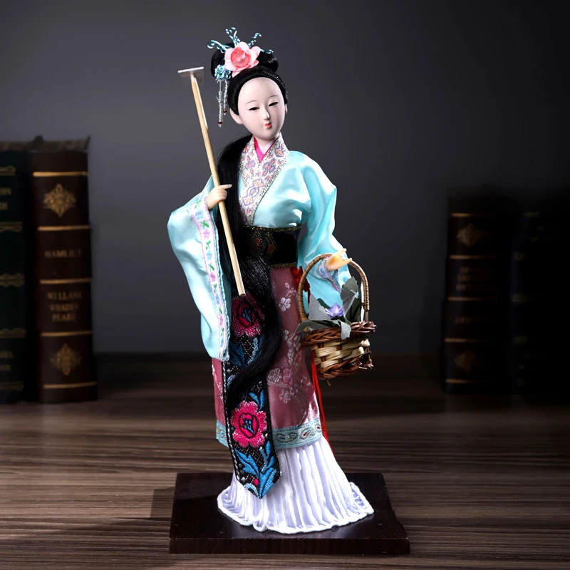 Традиционные китайские куклы, игрушки для девочек, древняя Коллекционная Красивая винтажная модель с аксессуарами, 30 см, этническая кукла с платьем, 822