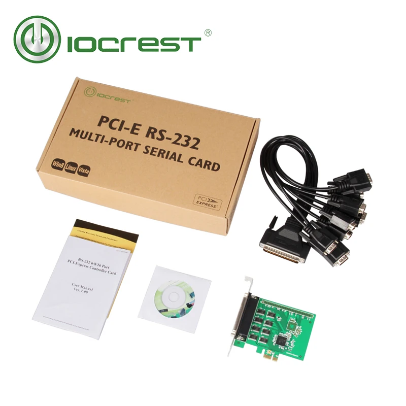 Чипсет IOCREST XR17V358 PCIe 8 портов последовательная карта PCI Express Карта контроллера с