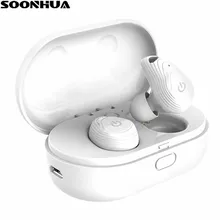 SOONHUA портативный TWS Bluetooth наушники True беспроводной Hifi стерео вкладыши водонепроницаемый HD гарнитура для общения громкой связи для телефона