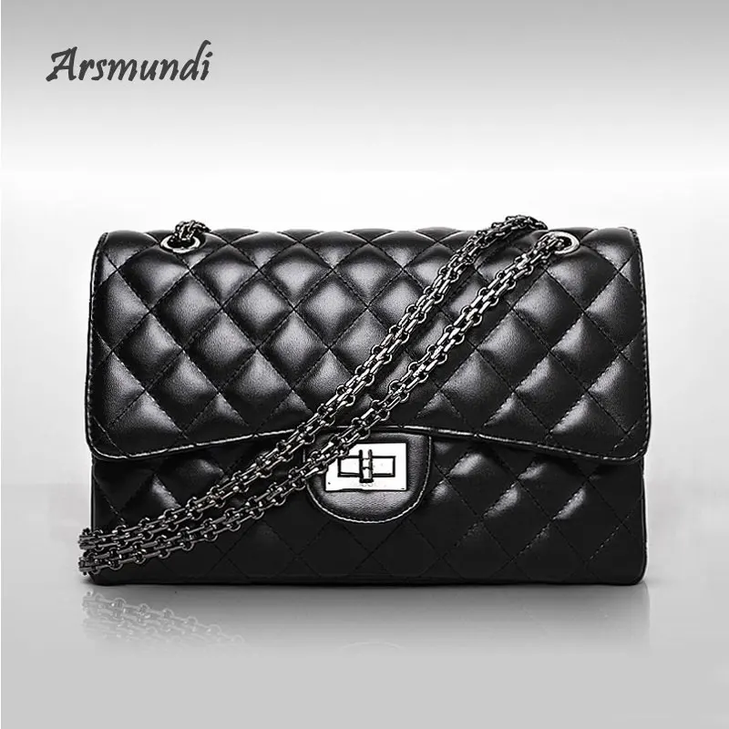 

Arsmundi Messenger Bags Women Fashion Vintage Messenger Bag Single Shoulder Package Diamond Lattice Women's Purses and Handbags