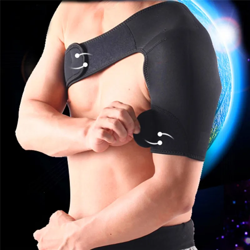 Регулируемый спортивный пояс на одно плечо для занятий спортом в тренажерном зале, компрессионный бандажный ремень для мужчин и женщин, черный цвет