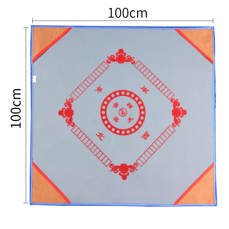 light grey 100cm Утолщенный бесшумный нескользящий водонепроницаемый Настольный коврик для игры в покер маджонг прочный домашний игровой Настольный коврик - Цвет: light grey 100cm