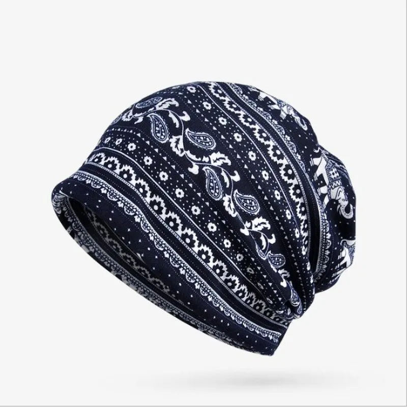 

Seioum Turban Hat Female Winter Beanie Stocking Hats for Women Men Elephant Pattern Skullies Beanies Bonnet Cap Male
