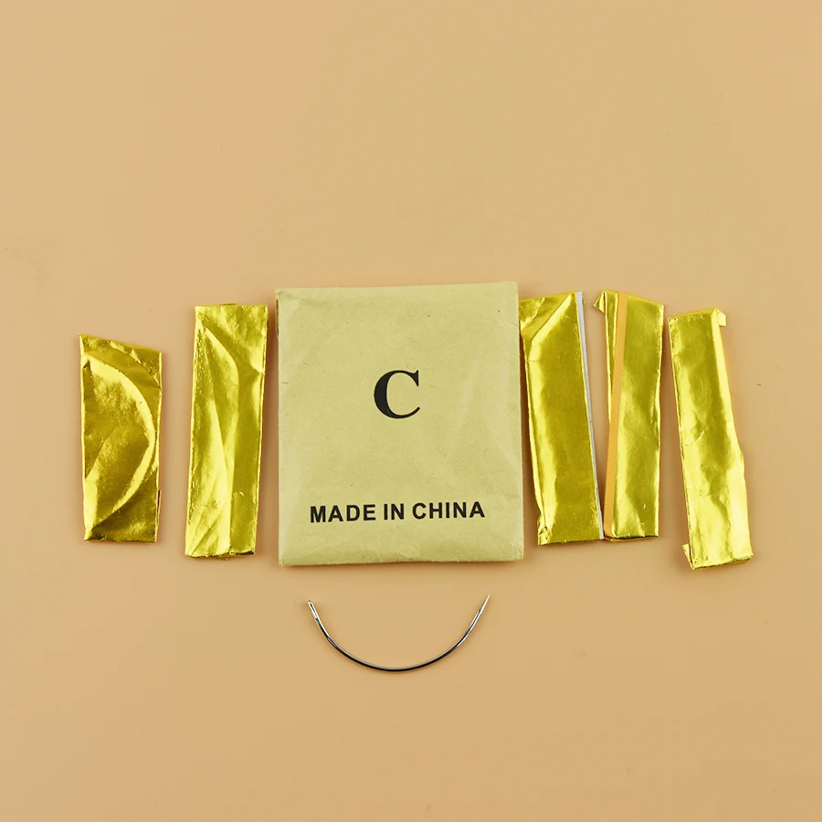 12pcs C Type Curved Needles Hair Weaving Thread Needles For Hair