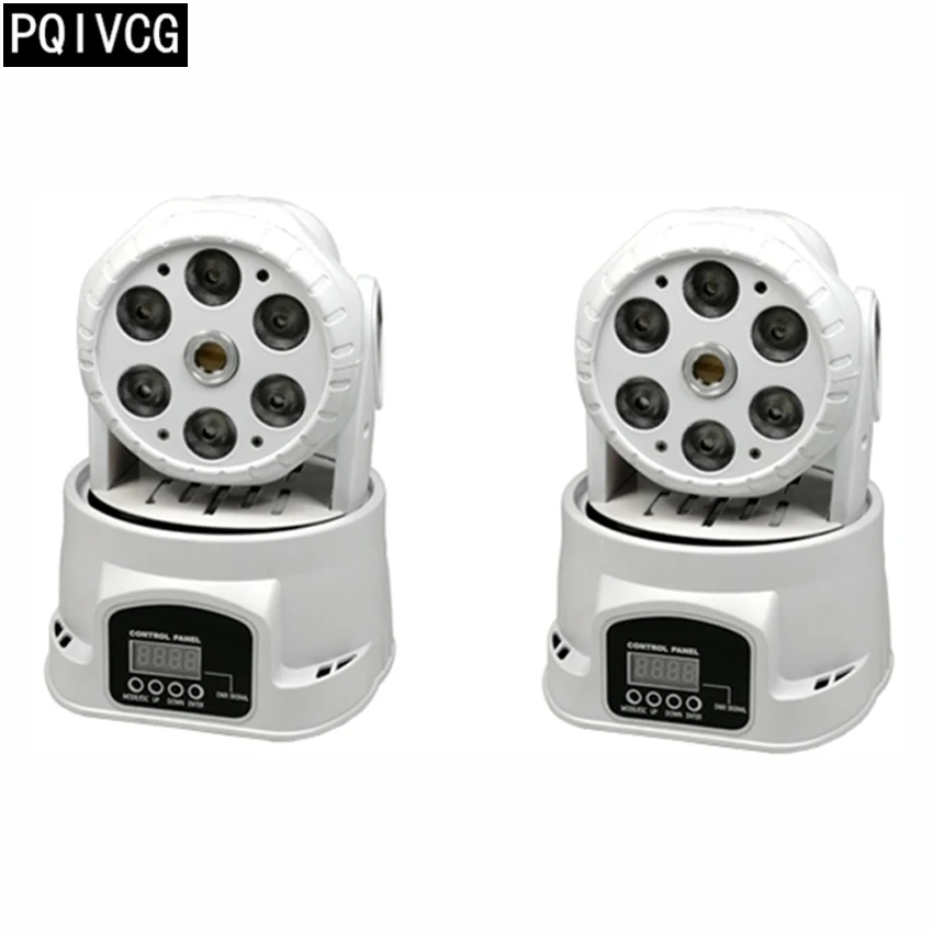 

2pcs/6x10w led+laser moving head light rgbw 4in1 dmx512 beam laser lights mini disco