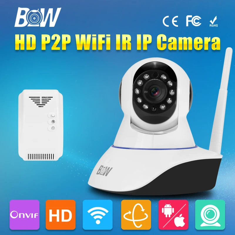 BW HD Concealed Security Camera 720P Wireless Wifi IR-Cut Filter Megapixel P2P Baby Monitor CCTV Camera Accessory Detector Alarm