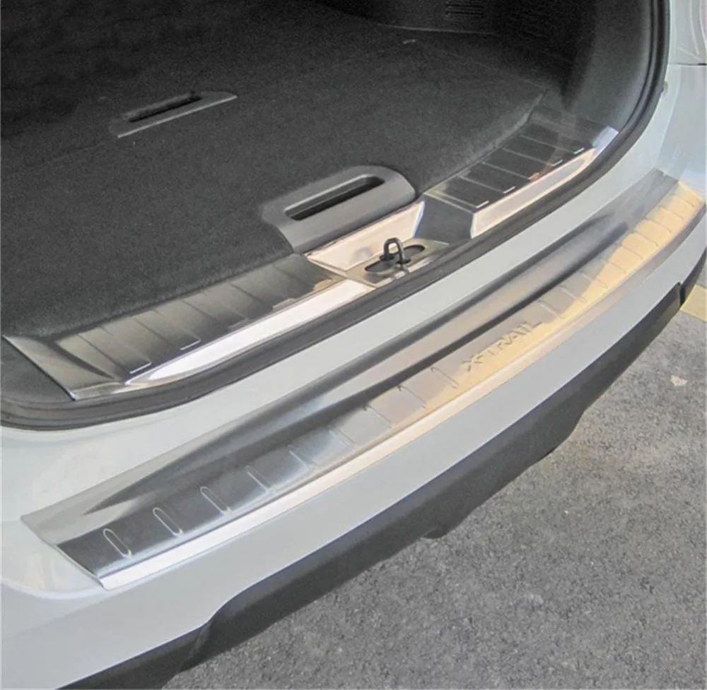 

For Nissan Rogue 14-18 Bumper Protector Cover Tailgate Sill Trunk Tread Plate