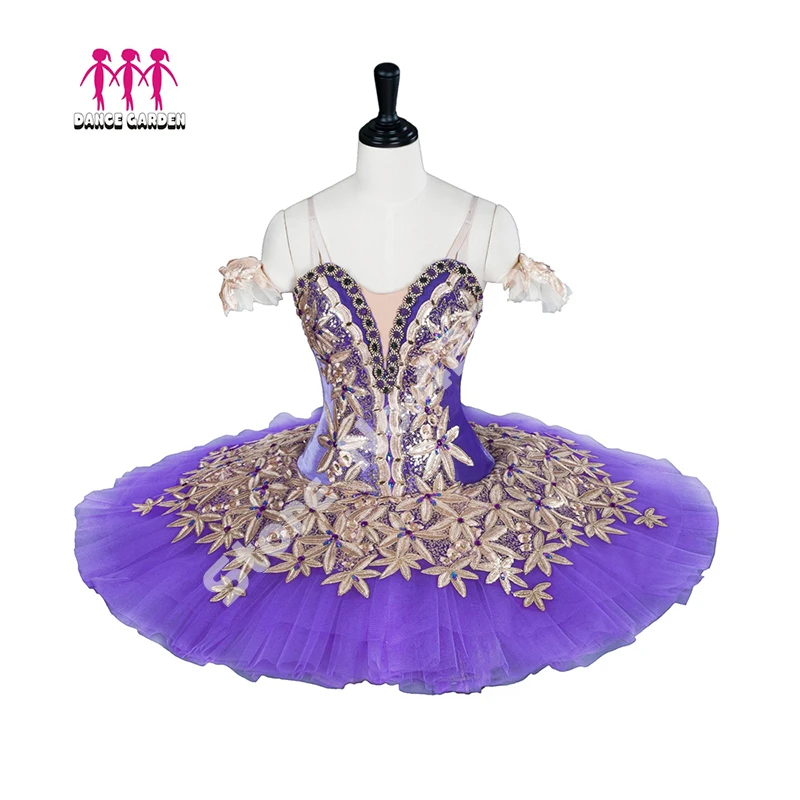 Adult Child Professional Ballet Tutus Purple Peformance Pancake Dress Romantic Stage Costumes Women B1277 | Тематическая одежда и