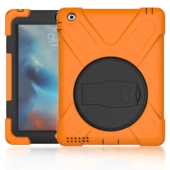 

Mini 3 Case Shockproof Protective Silicone PC Hard Case Full-body Protective Case with Kickstand Rotating for iPad mini 1/2/3