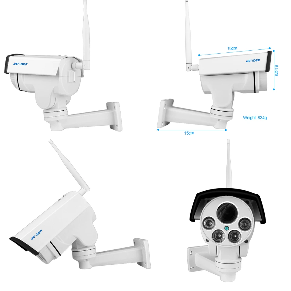 IP камера BESDER беспроводная PTZ 1080 2 7 мм автофокус 5 кратный зум 13 P|Камеры