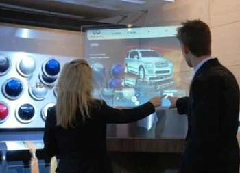 

DefiLabs 8K type 30 points 90" transparent Interactive Touch Foil Film, Flexible touch foil film can be laminated onto glass