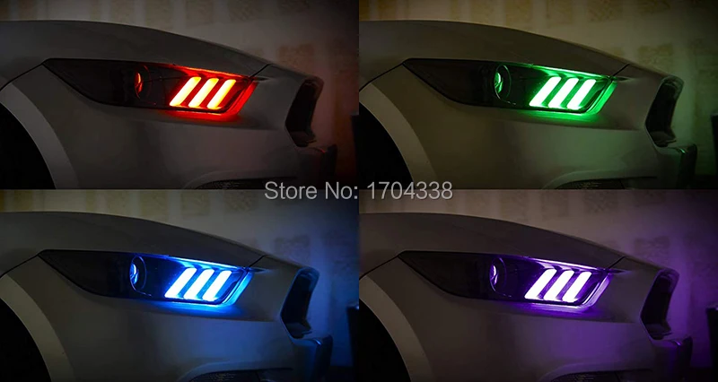 1 компл. RGBW многоцветный светодиодный DRL доска освещения Комплект для- Ford Mustang, смартфон с дистанционным управлением