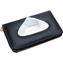 Бежевый подвесной Кожаный Автомобильный тканевый ящик солнцезащитный козырек или сиденье с подставкой под голову задняя Сумочка для салфеток полотенце бумажная упаковка Универсальный