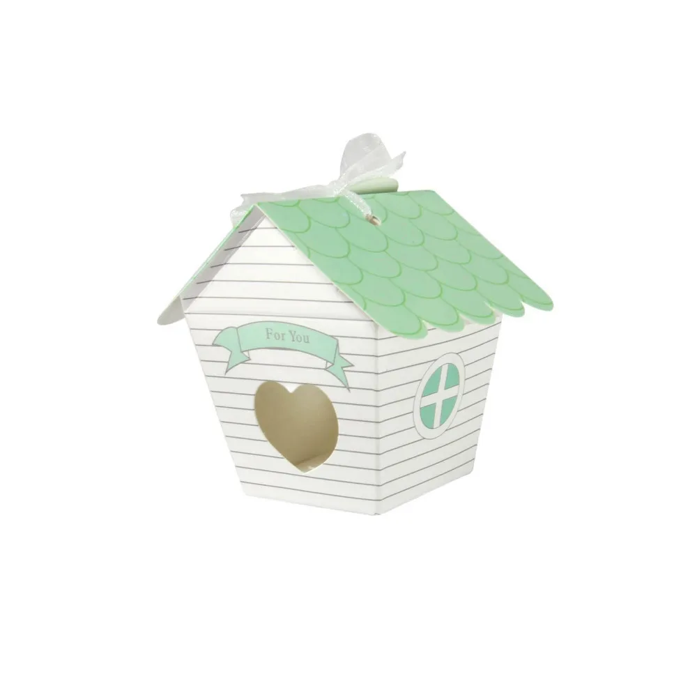50 шт./лот "Love Nest" зеленый птичий домик Свадебная любимая коробка подарочная упаковка для конфет коробка Свадебная вечеринка любимая Птичий дом форма