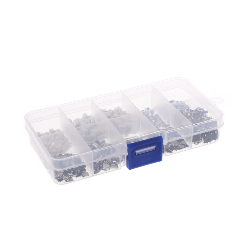 

500 Pcs 10 Value Momentary Tactile Push Button Switch Mini Micro PCB Dls HOmeful