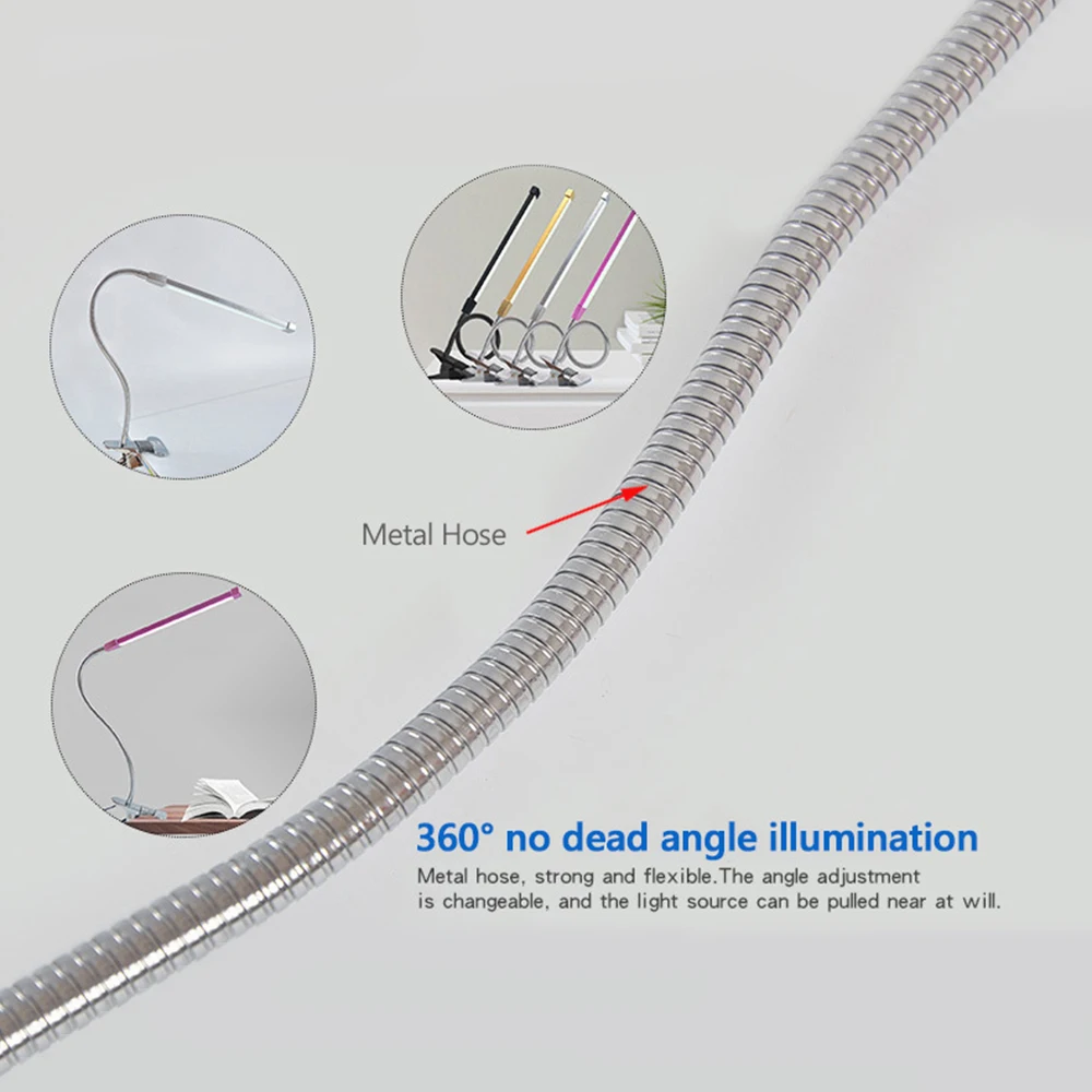 LAOPAO 8 Вт светодиодный USB регулируемый светильник, Гибкая Настольная лампа для чтения, Диодная лампа для ноутбука, спальни, светильник для учебы