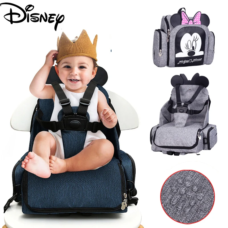  2019 Baby Diaper Bag Booster Seat Waterproof Maternity Travel Backpack Nappy Bag Mini Mickey Mouse 