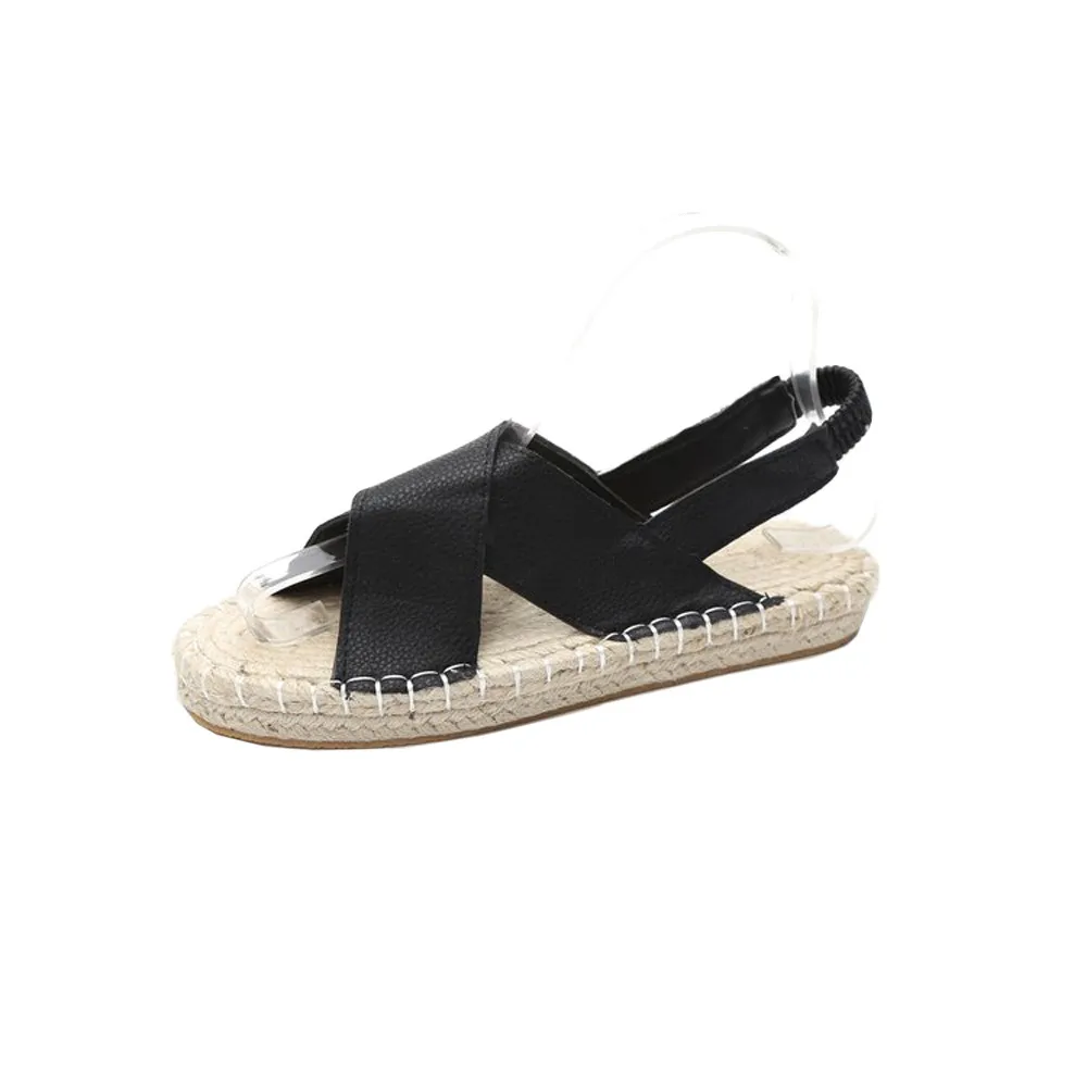 

Women Holiday Sandals Concise Fisherman Flat Bottom Espadrilles Sandals Platform Sandals Women Summer Shoes