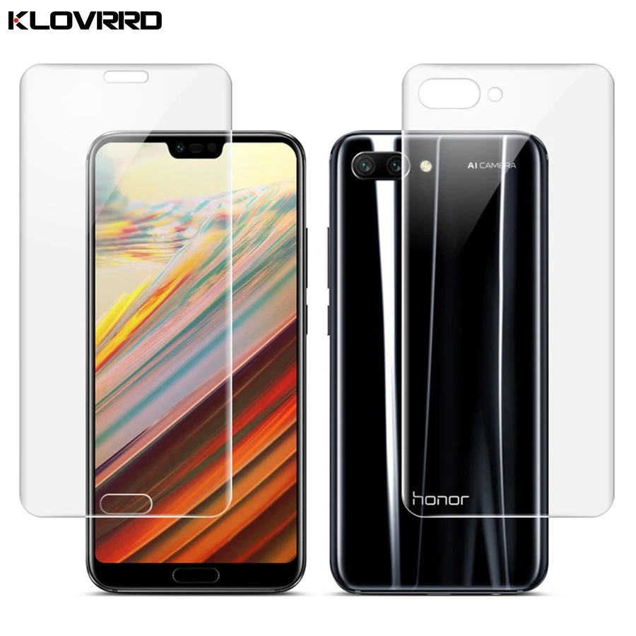 

2pcs Front Back TPU Film Clear cratch Proof For Huawei Honor Note 10 Play 8x max P smart Plus Nova 3 3i Mate 10 P20 Pro 20 Lite
