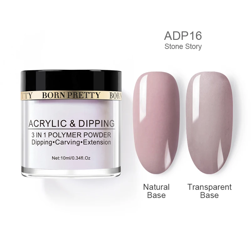 BORN PRETTY Dipping Nail power 3 в 1 термальный акриловый порошок Dipping вырезка расширение Dip Nail power украшение для ногтей 10 мл - Цвет: BP-ADP16