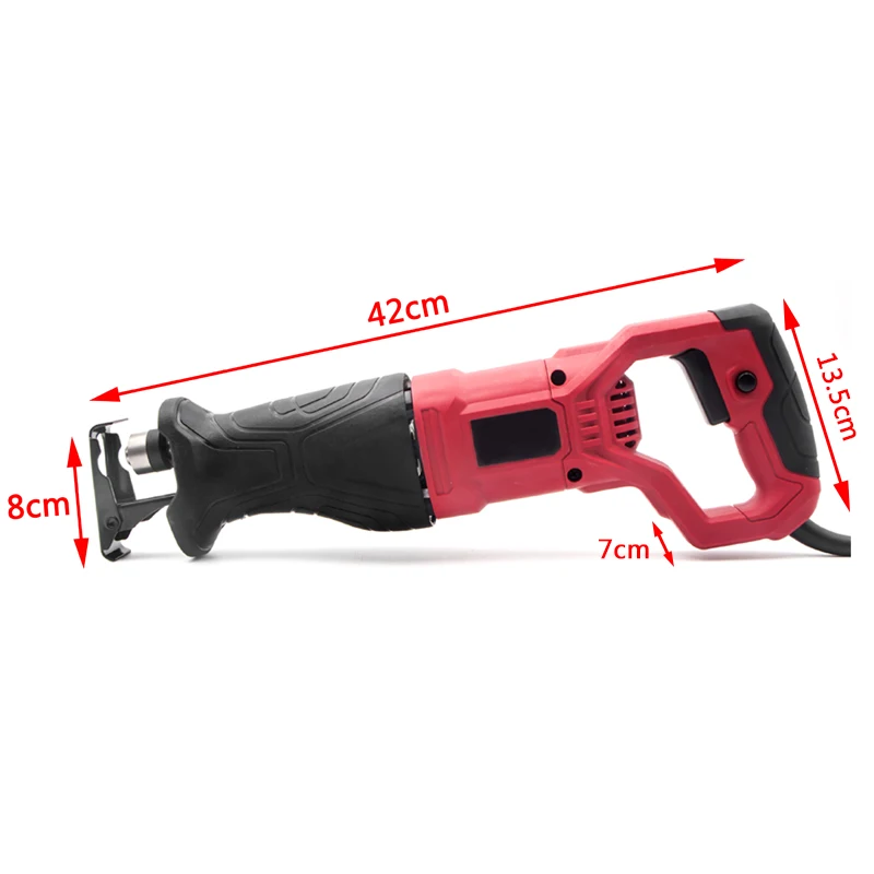 BDCAT 220V 750W Multi-function Electric Saw Reciprocating Saw Power Tool Wood Metal Electric Trimmer Woodworking Tools 2 Blades