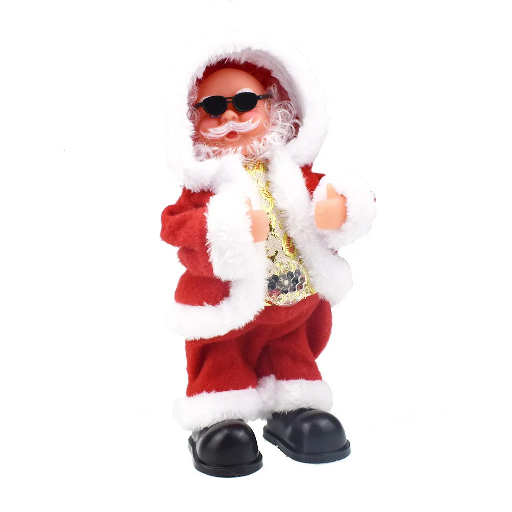 Рождественский подарок мультяшная классная анимированная Рождественская Поющая Музыкальная кукла Санта Клаус электрическая игрушка
