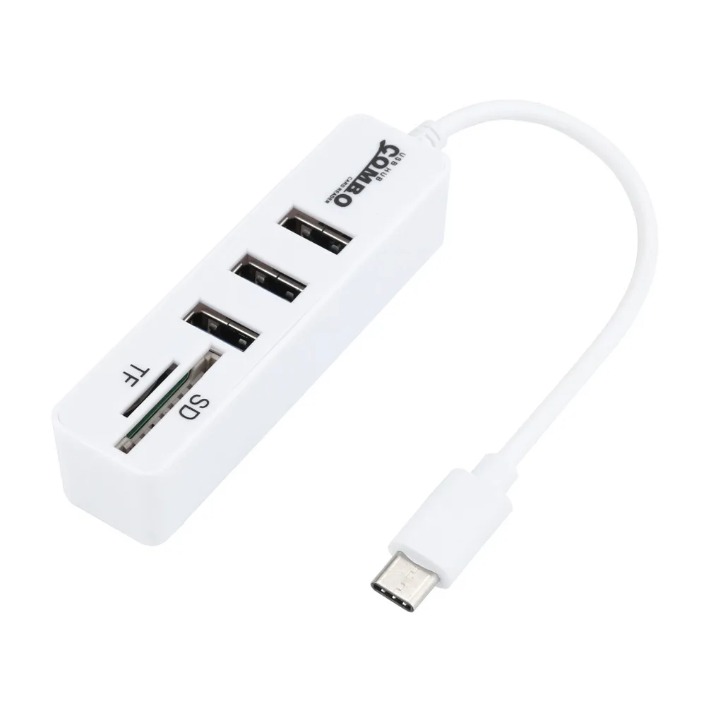 2 в 1 type-C OTG USB 2,0 концентратор usb c концентратор сплиттер комбо 3 порта и SD/TF кард-ридер usb порт 5 25