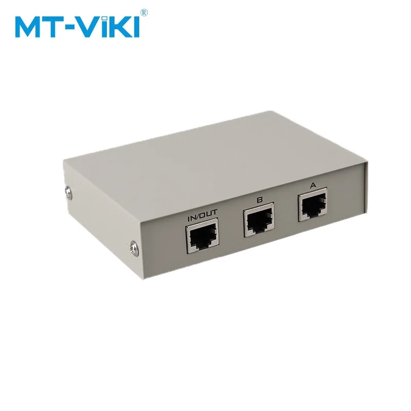 

MT-VIKI 2 Port Netzwerk Switch manuelle rj45 RJ-45 Ethernet sharing-gerдt Swicher Stahl Shell 1 in 2 oder 2 in 1 MT-RJ45-2