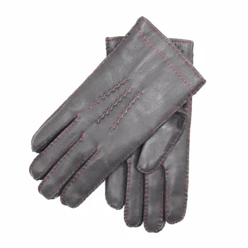 

Autumn Winter Leather Gloves Women 2020 Fashion New Plus Velvet Cold Warm Short Paragraph Personality Goatskin Gloves Male