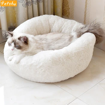 

Petshy Cute Small Pet Cat Nest House Kitten Puppy Fall Winter Warm Soft Plush Sleep Cave Bed Dog Sleeping Bag Kennel Cushion
