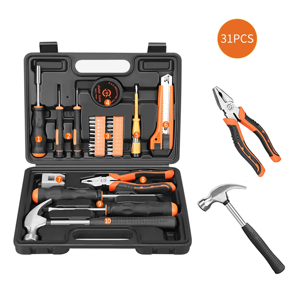 

multifunctional home hand tools 31pc combination a set of tools screwdriver bits of magnetizer demagnetizer pliers tornavida