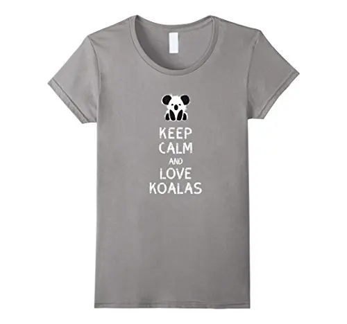 Женская футболка с надписью Keep Calm Love Koala забавная в стиле панк Харадзюку принтом