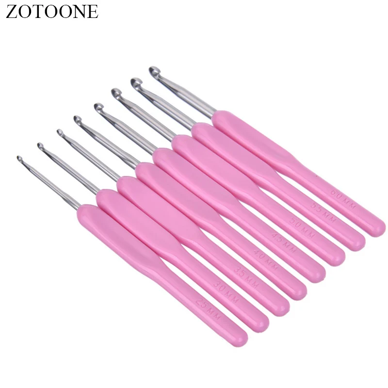 

ZOTOONE 8pcs/set of Crochet Hooks Knitting Needles Aluminum Crochet Hook Sewing Supplies Craft Yarn Sewing Accessories Tools D