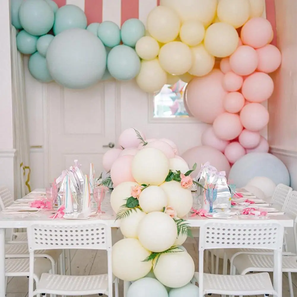 

100pcs/set 10inch Latex Balloon Macron Color Wedding Decoration Balloons Baby Birthday Party Valentine's Day Decor Balloon