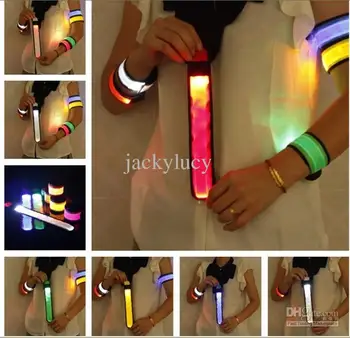 

10pcs Outdoor Sports Safety LED Flashing Arm band Wrist Strap Armband for Climbing Cycling Free Shipping