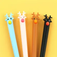 Творческий Симпатичный мультяшный олень укладки гелевая ручка для офиса обучения Рождественский ручка в виде лося