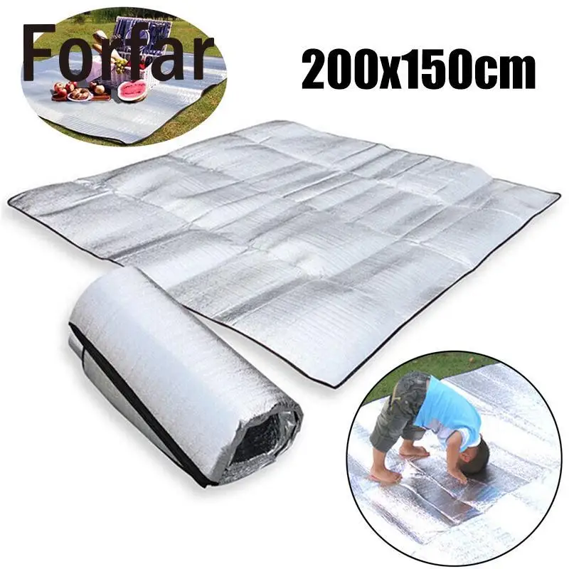 

Forfar Camping Mat Foldable Folding Sleeping Mattress Mat Pad Waterproof Aluminum Foil EVA Outdoor picnic mat