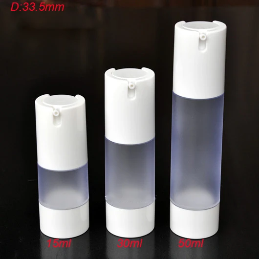 

50ml frosted airless vacuum pump lotion bottle with white pump ,50ml airless Refillable Bottles CONTAINER FOR COSMETIC