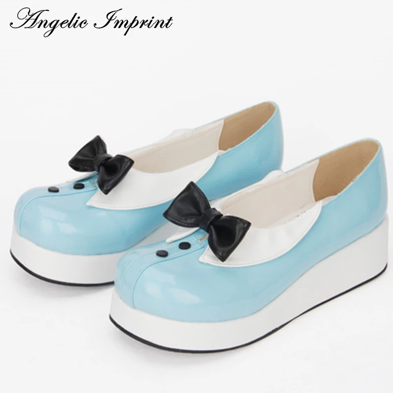 Buy School Girl Sky Blue and White Leather Uniform