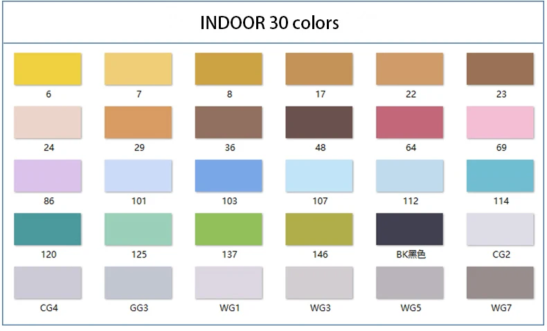 200 цветов, набор художественных маркеров с двумя наконечниками, манга для рисования, маслянистые маркеры, ручки для анимации/одежды/продукта/ландшафтного дизайна, товары для рукоделия - Цвет: indoor 30 colors